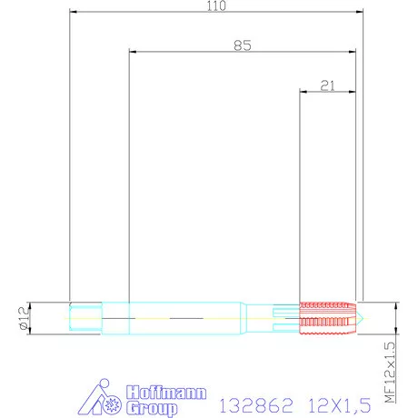 Garant VHM gépi menetfúró 12X1,5