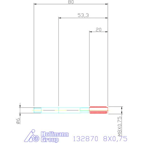 Garant Gépi menetfúró HSS-E 8X0,75