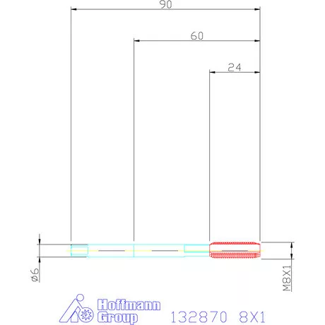 Garant Gépi menetfúró HSS-E 8X1