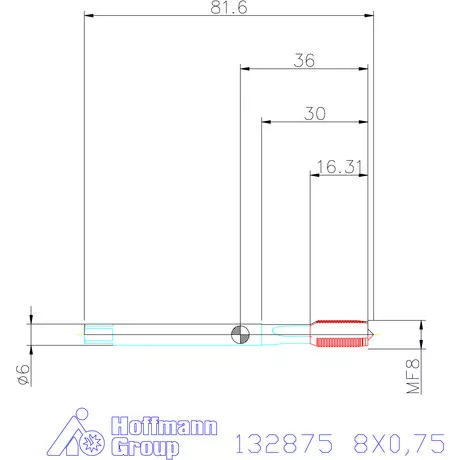 Garant Garant Master Tap INOX gépi menetfúró HSS-E-PM 8X0,75
