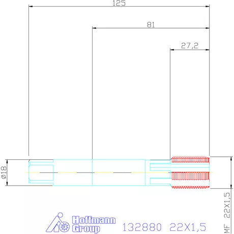 Garant Gépi menetfúró 22X1,5