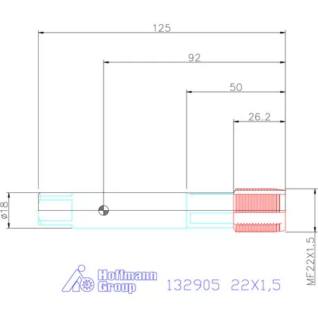Garant Garant Master Tap gépi menetfúró HSS-E-PM 6HX 22X1,5