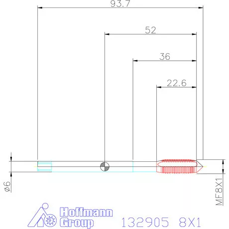 Garant Garant Master Tap gépi menetfúró HSS-E-PM 6HX 8X1