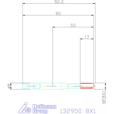 Garant Gépi menetfúró szinkronorsókhoz HSS-E-PM 8X1