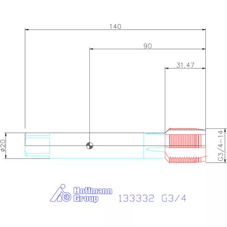 Holex Holex Pro Tap gépi menetfúró HSS-E G3/4