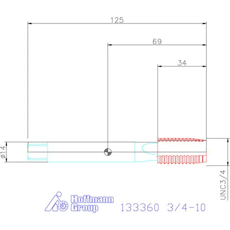 Garant Garant Master Tap gépi menetfúró HSS-E-PM 3/4-10