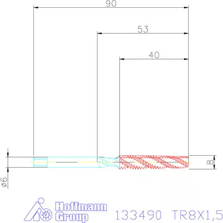 Garant Gépi menetfúró TR8X1,5