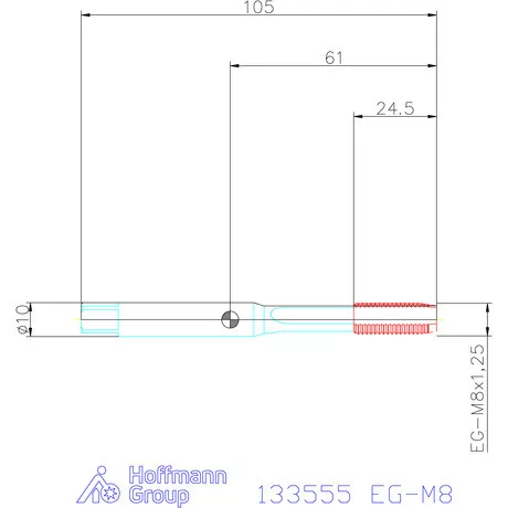 Garant Garant Master Tap Alu gépi menetfúró huzalmenet betétekhez EG-M8