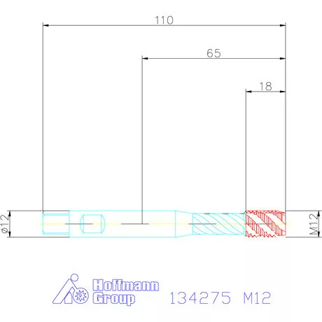 Garant Gépi menetfúró szinkronorsókhoz HSS-E-PM Form C M12