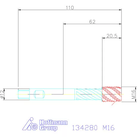 Garant Gépi menetfúró szinkronorsókhoz HSS-E-PM Form E M16