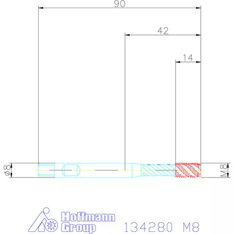 Garant Gépi menetfúró szinkronorsókhoz HSS-E-PM Form E M8