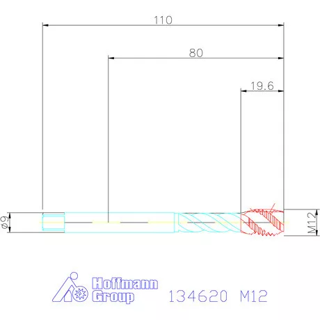 Garant Gépi menetfúró HSS-E-PM M12