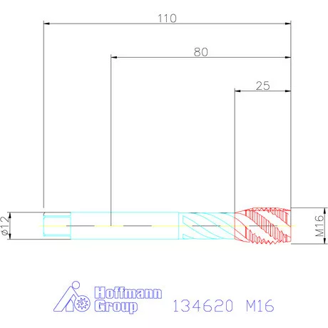 Garant Gépi menetfúró HSS-E-PM M16