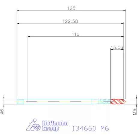 Garant Gépi menetfúró extra hosszú HSS-E M6