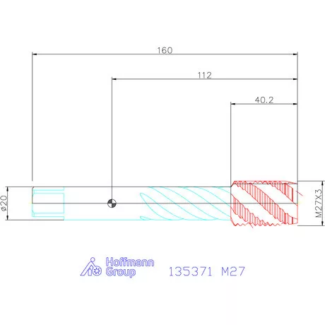 Garant Garant Master Tap Steel<sup>HT</sup> gépi menetfúró HSSE-PM Form C 6HX M27