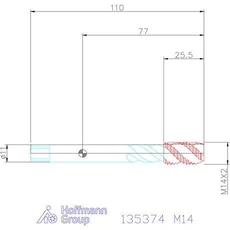Garant Garant Master Tap Steel<sup>HT</sup> gépi menetfúró HSS-E-PM Form C 6GX M14