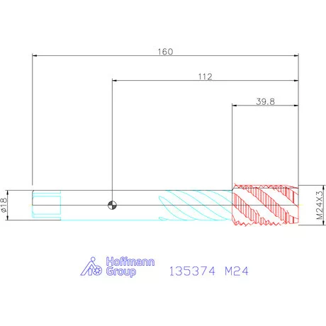 Garant Garant Master Tap Steel<sup>HT</sup> gépi menetfúró HSS-E-PM Form C 6GX M24