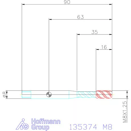 Garant Garant Master Tap Steel<sup>HT</sup> gépi menetfúró HSS-E-PM Form C 6GX M8