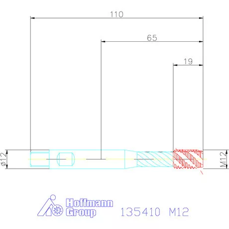 Garant Gépi menetfúró szinkronorsókhoz HSS-E-PM Form C M12