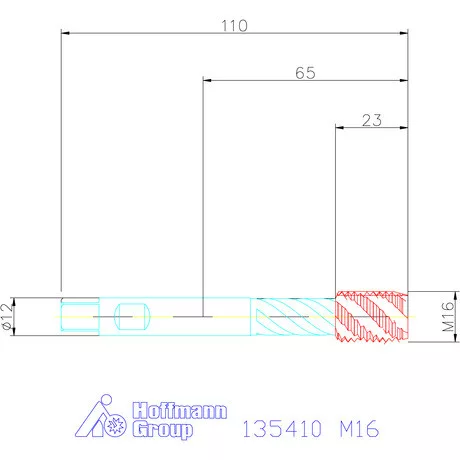 Garant Gépi menetfúró szinkronorsókhoz HSS-E-PM Form C M16