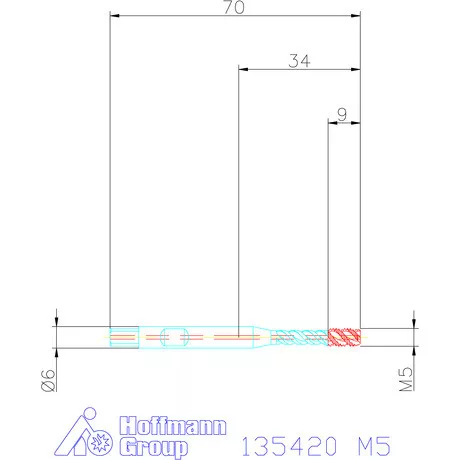 Garant Gépi menetfúró szinkronorsókhoz HSS-E-PM Belső hűtés / Form C M5