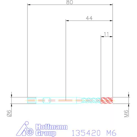 Garant Gépi menetfúró szinkronorsókhoz HSS-E-PM Belső hűtés / Form C M6