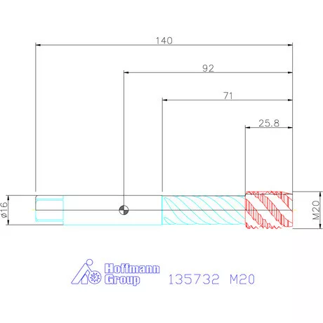 Garant Garant Master Tap INOX gépi menetfúró HSS-E-PM Form C 6HX M20