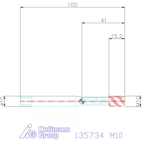Garant Garant Master Tap INOX gépi menetfúró HSS-E-PM, belső hűtés / Form C 6HX M10