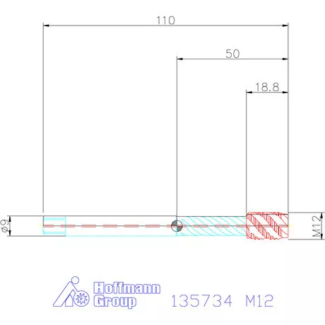 Garant Garant Master Tap INOX gépi menetfúró HSS-E-PM, belső hűtés / Form C 6HX M12