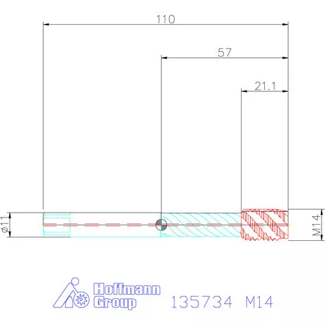 Garant Garant Master Tap INOX gépi menetfúró HSS-E-PM, belső hűtés / Form C 6HX M14