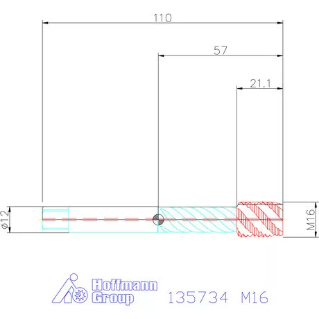 Garant Garant Master Tap INOX gépi menetfúró HSS-E-PM, belső hűtés / Form C 6HX M16