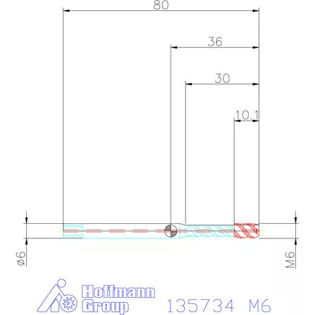 Garant Garant Master Tap INOX gépi menetfúró HSS-E-PM, belső hűtés / Form C 6HX M6