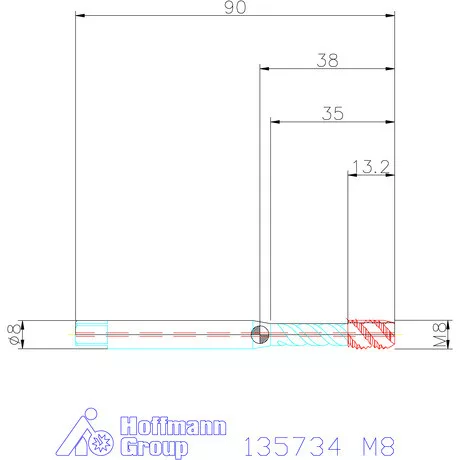 Garant Garant Master Tap INOX gépi menetfúró HSS-E-PM, belső hűtés / Form C 6HX M8
