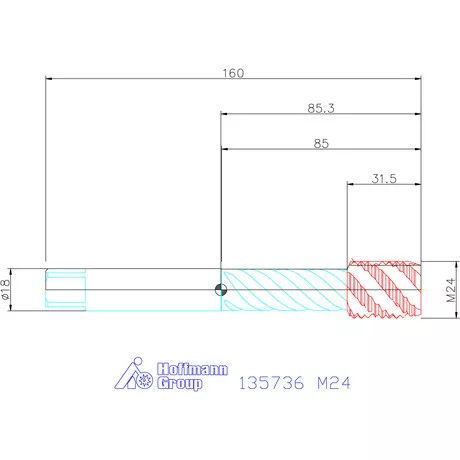 Garant Garant Master Tap INOX gépi menetfúró HSS-E-PM Form E 6HX M24