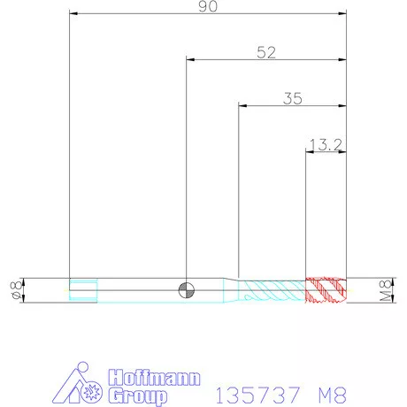 Garant Garant Master Tap INOX gépi menetfúró HSS-E-PM Form C 6GX M8