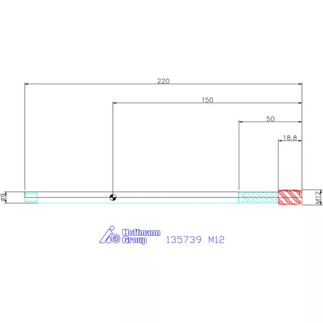 Garant Garant Master Tap INOX gépi menetfúró extra hosszú HSS-E-PM, Form C 6HX M12