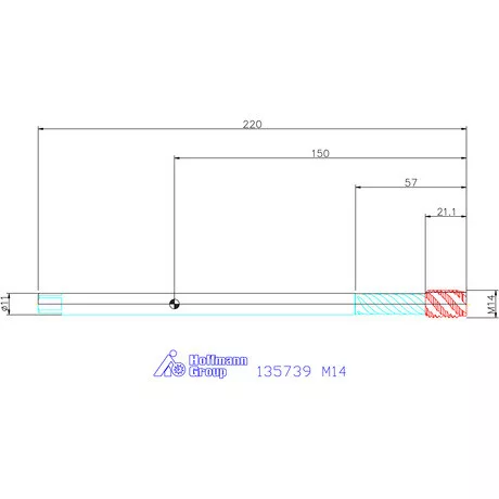 Garant Garant Master Tap INOX gépi menetfúró extra hosszú HSS-E-PM, Form C 6HX M14
