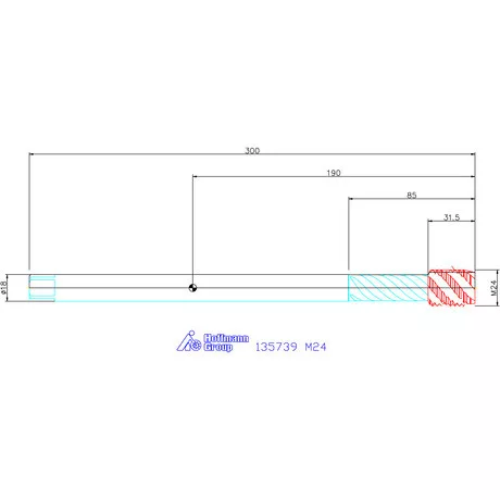 Garant Garant Master Tap INOX gépi menetfúró extra hosszú HSS-E-PM, Form C 6HX M24