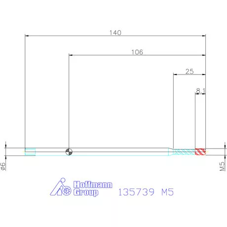 Garant Garant Master Tap INOX gépi menetfúró extra hosszú HSS-E-PM, Form C 6HX M5