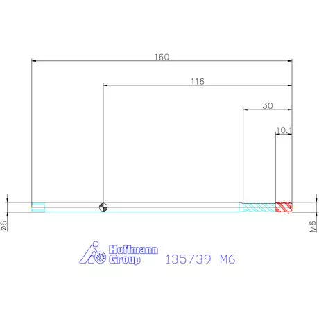 Garant Garant Master Tap INOX gépi menetfúró extra hosszú HSS-E-PM, Form C 6HX M6