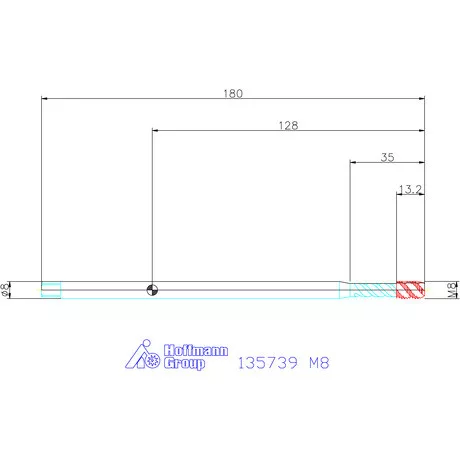 Garant Garant Master Tap INOX gépi menetfúró extra hosszú HSS-E-PM, Form C 6HX M8