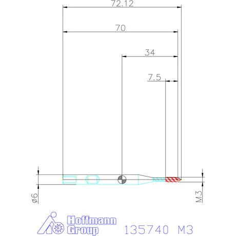 Garant Gépi menetfúró szinkronorsókhoz HSS-E-PM Form C M3