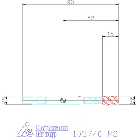 Garant Gépi menetfúró szinkronorsókhoz HSS-E-PM Form C M8