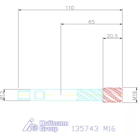 Garant Gépi menetfúró szinkronorsókhoz HSS-E-PM Form E M16