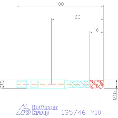 Garant Gépi menetfúró szinkronorsókhoz HSS-E-PM IK / Form C M10
