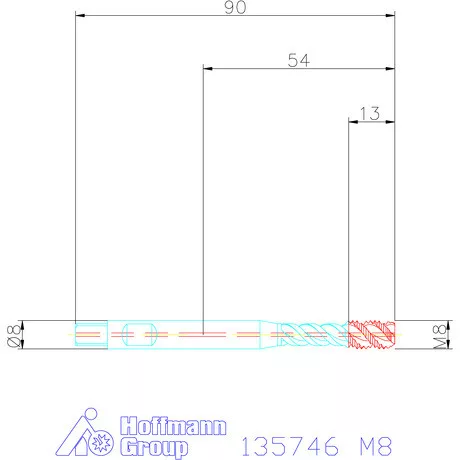 Garant Gépi menetfúró szinkronorsókhoz HSS-E-PM IK / Form C M8