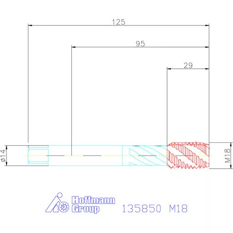 Garant Gépi menetfúró HSS-E Form C M18