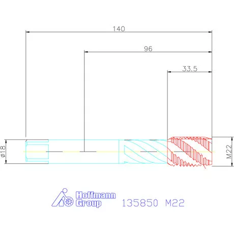 Garant Gépi menetfúró HSS-E Form C M22