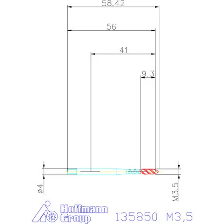 Garant Gépi menetfúró HSS-E Form C M3,5