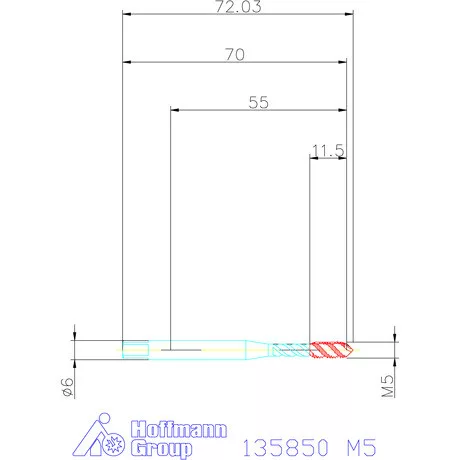 Garant Gépi menetfúró HSS-E Form C M5